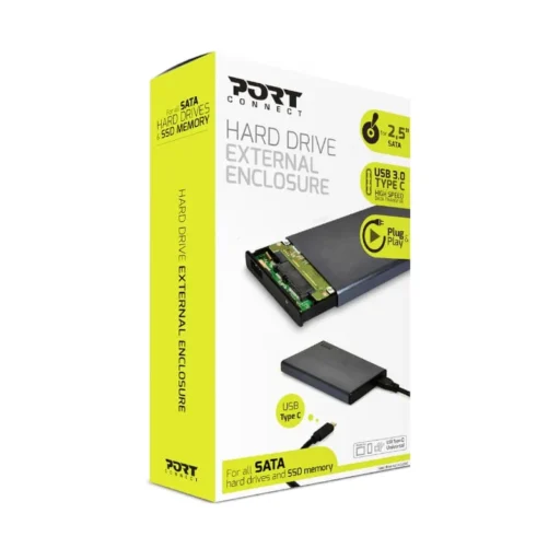 Port 2.5 SATA USB-C Hard drive Enclosure