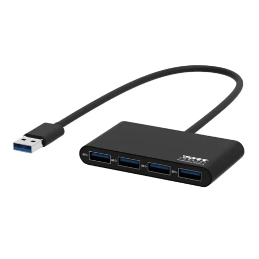 Port USB3.0 Black Plug & Play 4-port Hub