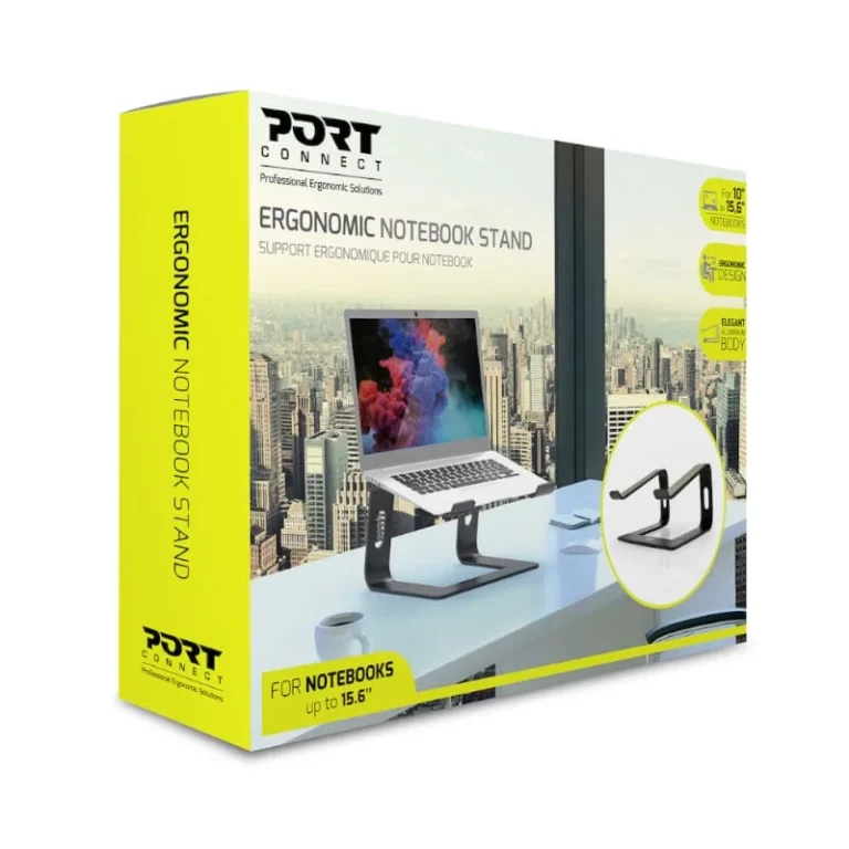 Port Connect Ergonomic 10-15.6 Aluminium Notebook Stand
