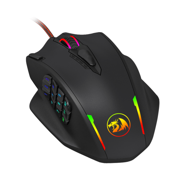 REDRAGON IMPACT 12400DPI MMO Gaming Mouse - Black