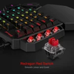 REDRAGON Diti Elite Pro One-Handed RGB Wireless Mechanical Gaming Keyboard - Black