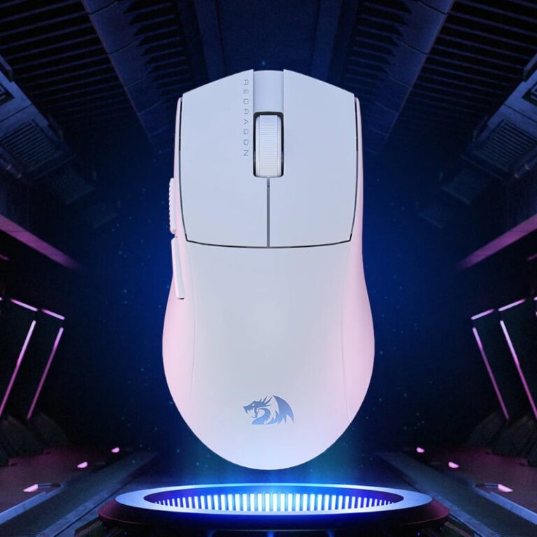 Redragon M916 PRO 1K 3-Mode Wireless Gaming Mouse ? White