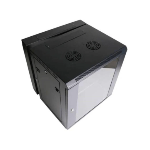 Zone Lite 12U 400+200mm Swing Frame Black Wall Mount Cabinet