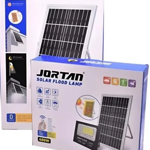 Solarix Jortam 400w Glass Solar Flood Lamp with Solar Panel