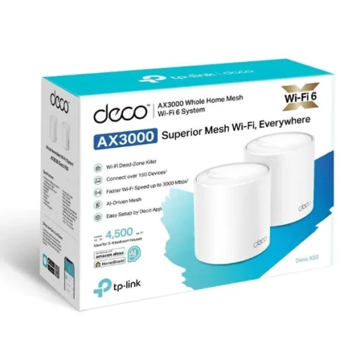 TP-Link Deco X50 Whole Home Mesh Wi-Fi 6 System - 2 Pack