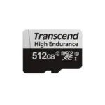 TRANSCEND 350V 512GB HIGH ENDURANCE MICRO SD UHS-I U3 CLASS10 - READ 100 MB/S - WRITE 60MB/S - WITH SD ADPTOR