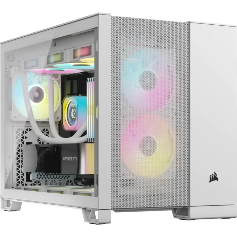 2500D Airflow White Mid-Tower Dual Chamber PC Case