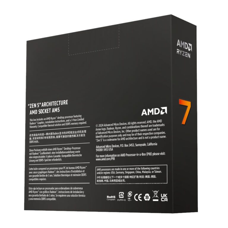 AMD RYZEN 7 9700X 8-Core 3.8GHz AM5 CPU