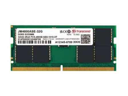 TRANSCEND JET MEMORY 16 GB DDR5-4800 SO-DIMM 1RX8 CL40 (2Gx8)x8