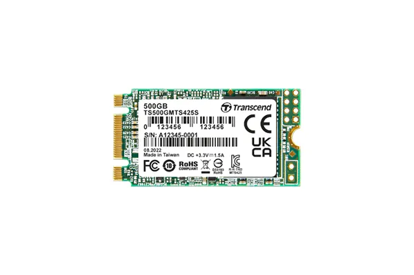 TRANSCEND 500GB MTS425S M.2 SATA 3 2242 SSD - CACHELESS TLC