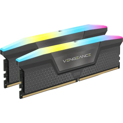 Corsair VENGEANCE RGB DDR5 32GB (2 x 16GB) DDR5 5200 CL40-40-40-77 1.25V Intel XMP & AMD EXPO - GREY.