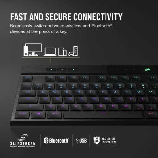 Corsair K100 AIR WIRELESS RGB Ultra-Thin Mechanical Gaming K
