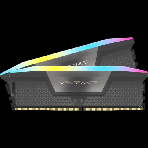 Corsair VENGEANCE RGB DDR5 32GB (2 x 16GB) DDR5 5200 CL40-40-40-77 1.25V Intel XMP & AMD EXPO - GREY.