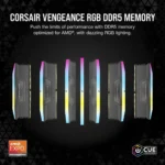 Corsair VENGEANCE RGB DDR5 64GB (2x32GB) DDR5 5200 CL40-40-4