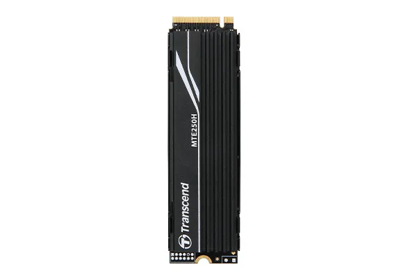 TRANSCEND 4TB MTE250H PCI-E GEN 4X4 M.2 NVMe 2280 SSD 3D TLC -7200 MB/s Read 6200 MB/s Write -with Heat Sink - 3120TBW