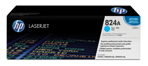 HP 824A Cyan Original LaserJet Toner Cartridge;21;000 pages. . (Colour LaserJet CLJ CM6030/6040/ Toner Cartridge).