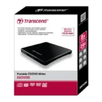TRANSCEND 8X ULTRA-SLIM USB DVD-RW - BLACK