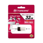 TRANSCEND 32GB JETFLASH 890 USB-C & USB 3.1 OTG FLASH DRIVE - SILVER