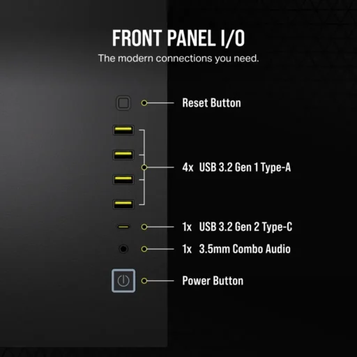 6500D Airflow Black Tempered Glass Mid-Tower
