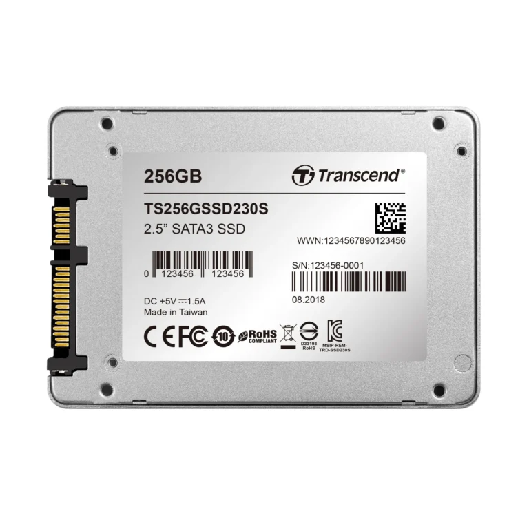 TRANSCEND 256GB SSD230 2.5' SSD DRIVE - SATA III 3D TLC with DRAM cache - 530MB/s Read 400MB/s Write - 140TBW