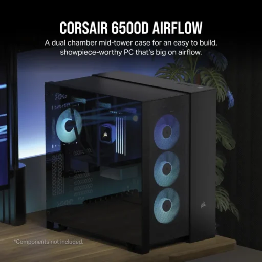 6500D Airflow Black Tempered Glass Mid-Tower