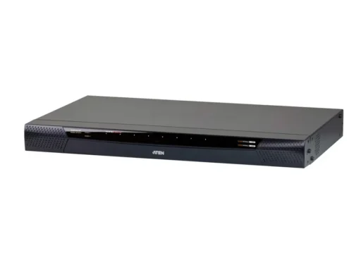 ATEN 1 Remote & 1 Local simultaneous users; 8Port Cat5 FHD IP KVM with Virtual Media & Dual Power Supply - FIPS 140-2 TAA Compli