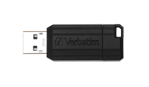 49065_default.jpg Verbatim 64GB Pinstripe USB Blk