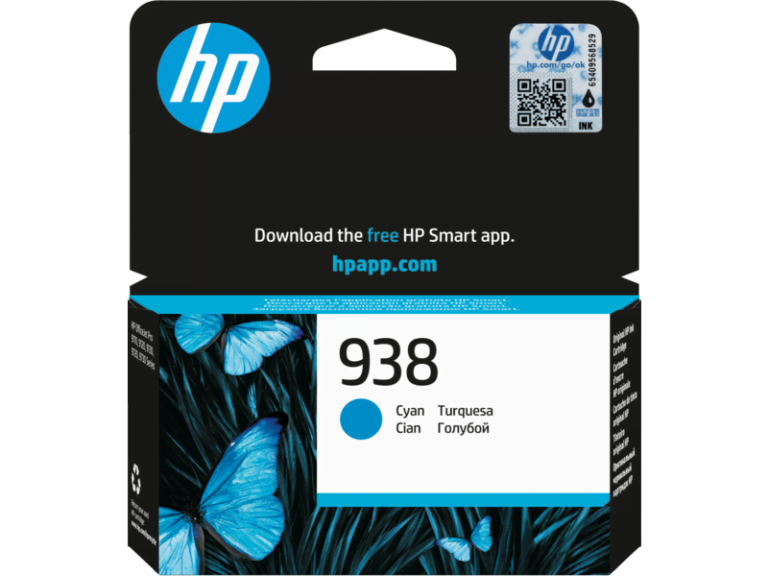 HP 938 Cyan Original Ink Cartridge
