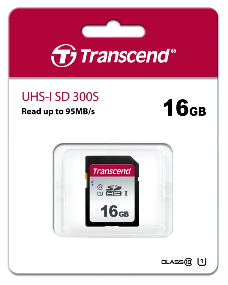 TRANSCEND 300S 16GB UHS-I CLASS 10 U1 SDHC CARD - 2D NAND