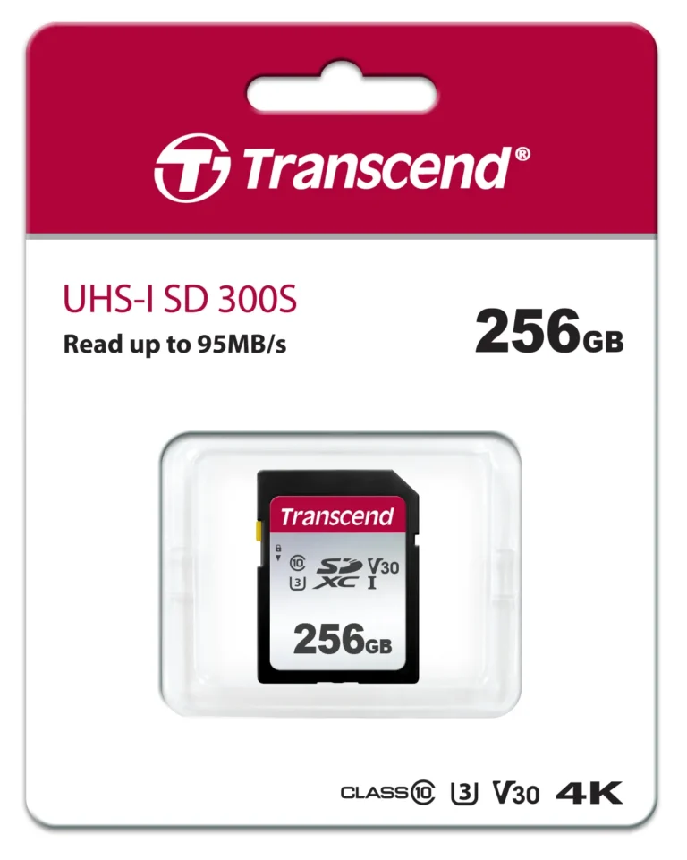 TRANSCEND 300S 256GB UHS-1 CLASS 10 U1 U3 V30 SDXC CARD 3D NAND