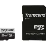TRANSCEND 350V 128GB HIGH ENDURANCE MICRO SD UHS-I U1 CLASS10 - READ 100 MB/S - WRITE 45MB/S - WITH SD ADPTOR