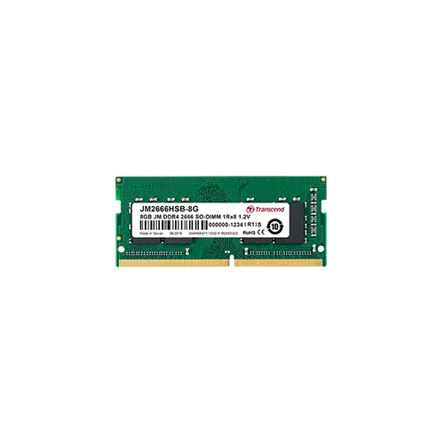 TRANSCEND 16GB JET MEMORY DDR4 2666MHZ NOTEBOOK DUAL RANK SO-DIMM 2RX8 1GX8 CL19