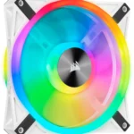 Corsair iCUE QL140 RGB 140mm PWM Dual Fan Kit with Lighting Node CORE - White