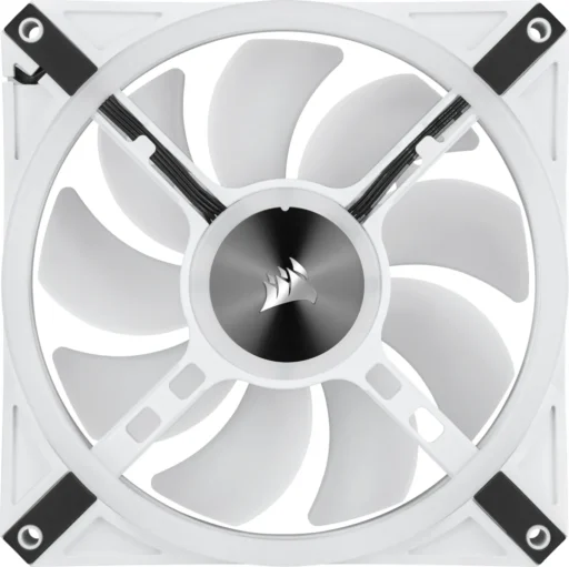 Corsair iCUE QL140 RGB 140mm PWM Dual Fan Kit with Lighting Node CORE - White