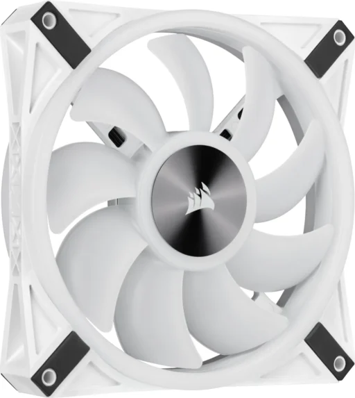 Corsair iCUE QL140 RGB 140mm PWM Dual Fan Kit with Lighting Node CORE - White
