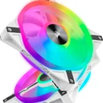 Corsair iCUE QL140 RGB 140mm PWM Dual Fan Kit with Lighting Node CORE - White
