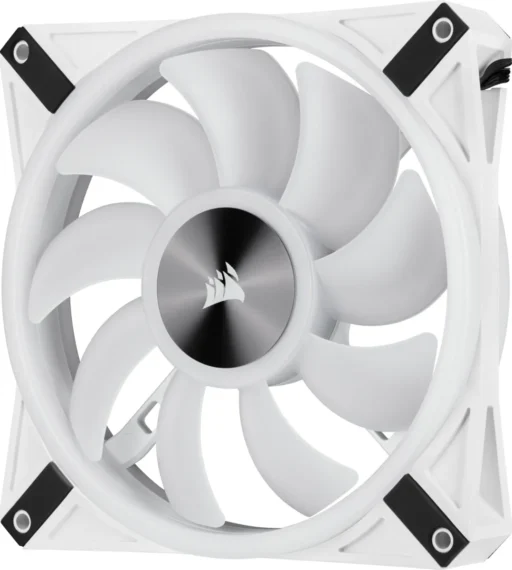 Corsair iCUE QL140 RGB 140mm PWM Dual Fan Kit with Lighting Node CORE - White