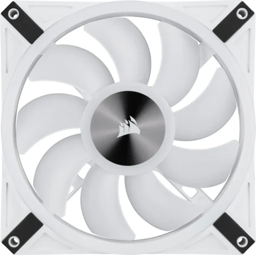 Corsair iCUE QL140 RGB 140mm PWM Dual Fan Kit with Lighting Node CORE - White