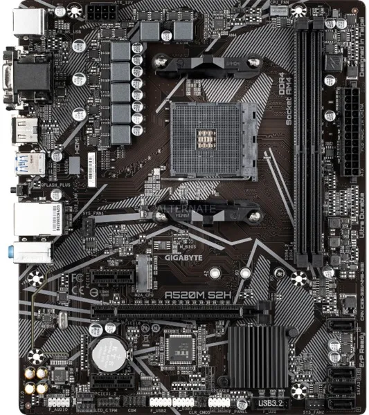 GIGABYTE Motherboard AMD A520M-S2H for 3rd/4th/5th Generatio
