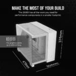 iCUE 2500X Micro ATX White Dual Chamber PC Case