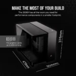 2500D Airflow Black Mid-Tower Dual Chamber PC Case