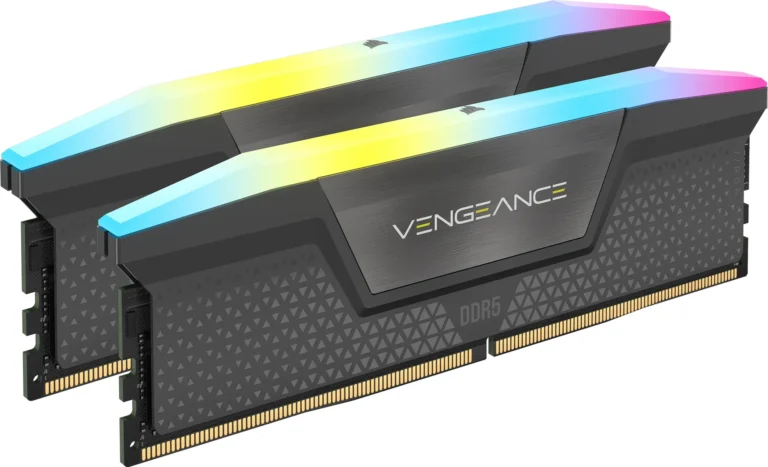 Corsair VENGEANCE RGB DDR5 32GB (2x16GB) DDR5 6000 CL36-44-44-96 1.4V Intel XMP and AMD EXPO Memory - Grey.