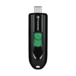 TRANSCEND 64GB JF790 USB C (5Gpbs) CAPLESS FLASH DRIVE - BLACK AND GREEN