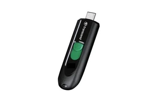 TRANSCEND 128GB JF790C USB C (5Gpbs) CAPLESS FLASH DRIVE - BLACK AND GREEN