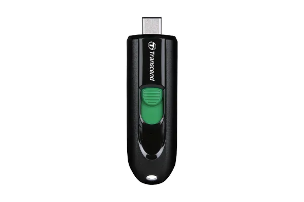 TRANSCEND 128GB JF790C USB C (5Gpbs) CAPLESS FLASH DRIVE - BLACK AND GREEN