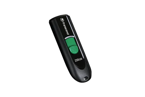 TRANSCEND 256GB JF790C USB C (5Gpbs) CAPLESS FLASH DRIVE - BLACK AND GREEN