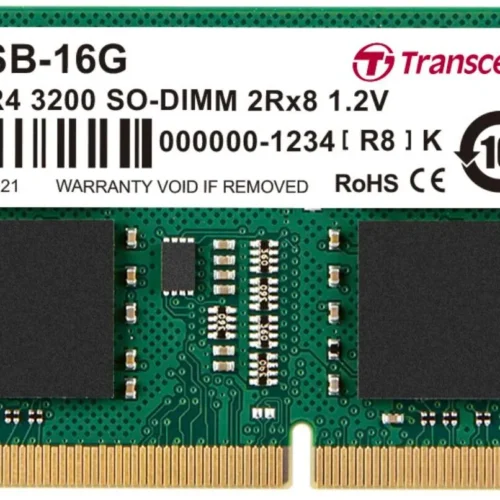 TRANSCEND JET MEMORY 16GB DDR4-3200 NOTEBOOK SO-DIMM 2RX8 CL22