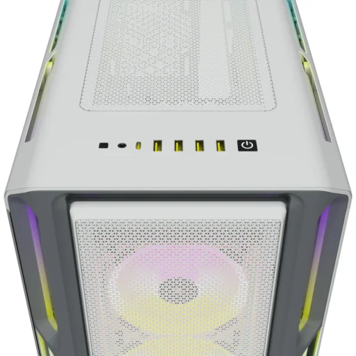 7000X RGB White Tempered Glass Mid-Tower; 6x 3.5-inch