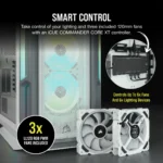 7000X RGB White Tempered Glass Mid-Tower; 6x 3.5-inch