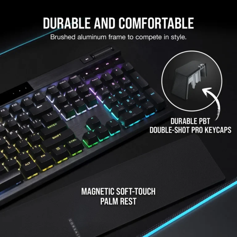 Corsair K70 RGB PRO Mechanical Gaming Keyboard - CHERRY MX SPEED Silver Keyswitches - Black